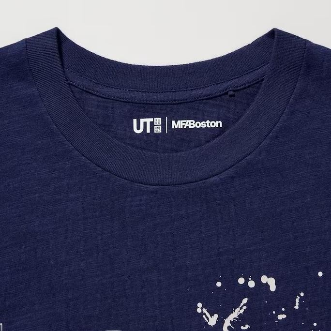 Kaos Pria Uniqlo Hokusai Blue T-Shirt 408282 Biru Blue 68 (Best Quality)