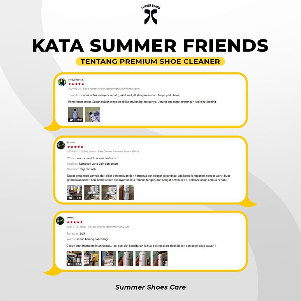 SVMMER SHOES CARE Paket Super Pembersih Sepatu Parfum Usaha Pemula Laundry Sepatu Starter Kit