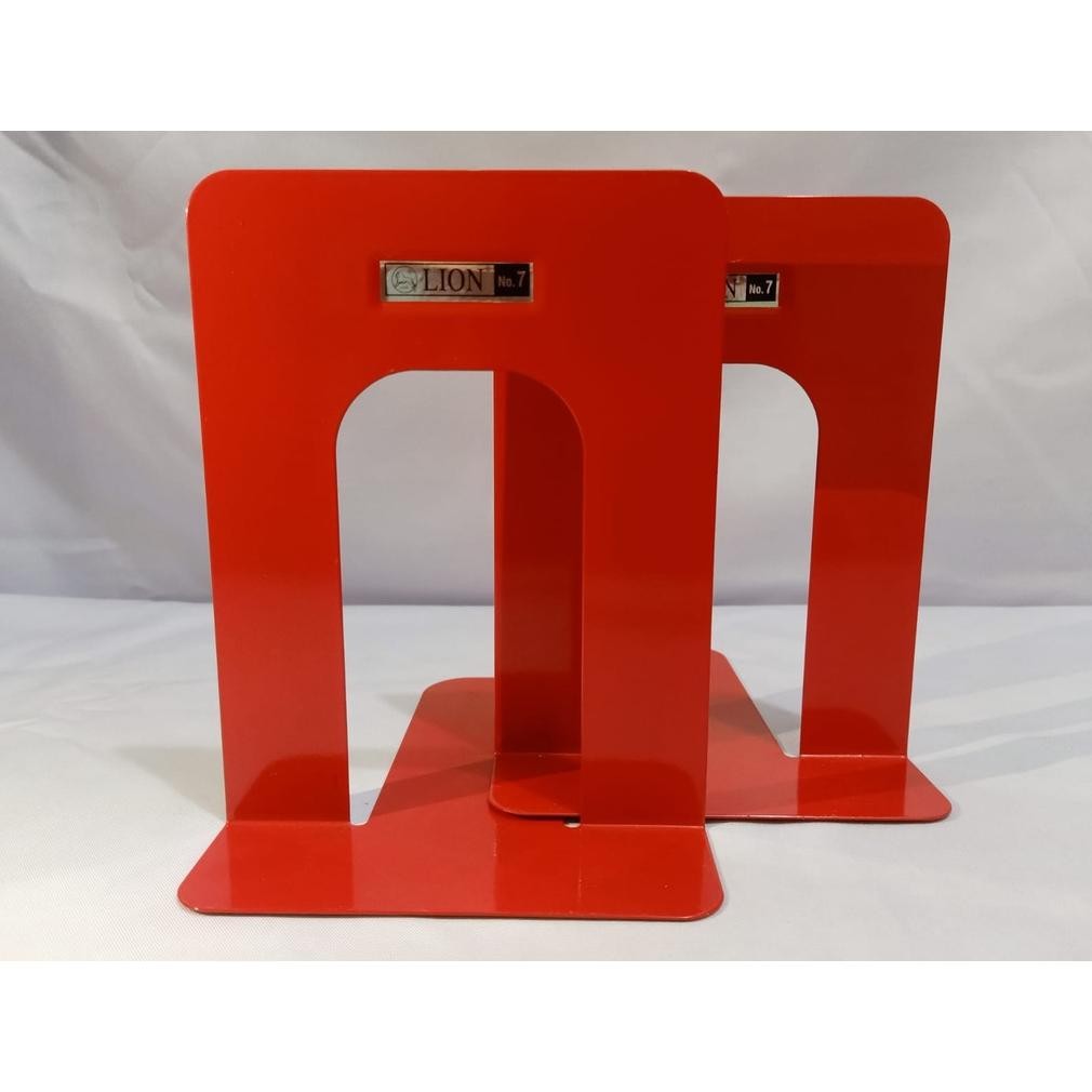 

Penahan Buku /penyangga buku besi / Standard Book Lion No. 7 (1 Set Isi 2 Pcs) AST