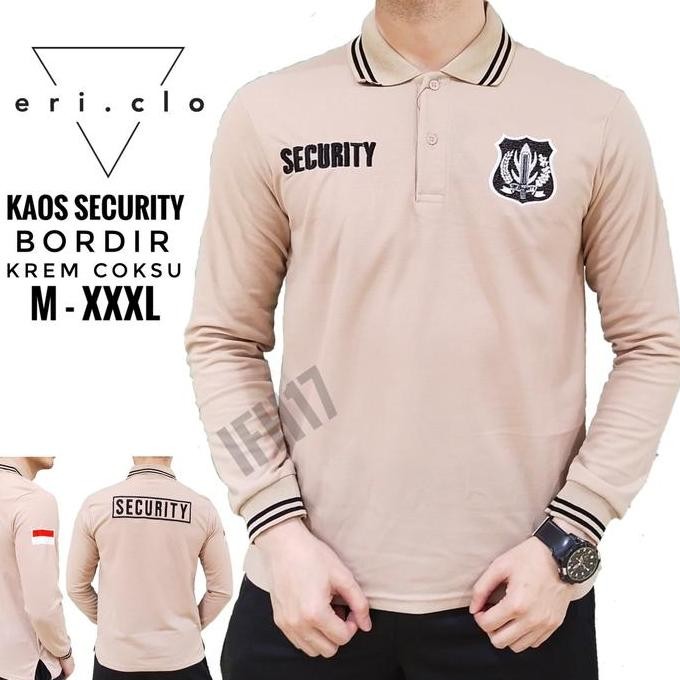 KAOS SECURITY LENGAN PANJANG , BAJU SECURITY / SATPAM , KAOS POLO PRIA