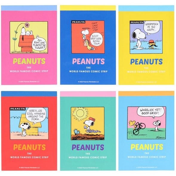

Mini Memo Pad Peanuts Snoopy Comic Strip Color Pop Note Kecil Limited Edition AST