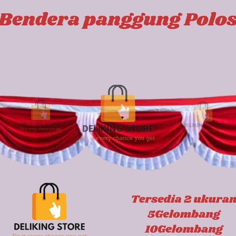 Bendera merah putih panjang bendera gelombang bendera panjang