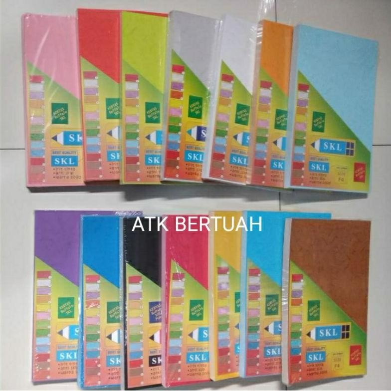 

100 LEMBAR KERTAS KARTON JILID BUFALO F4 FOLIO AST