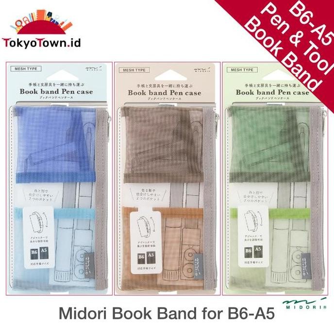 

Midori Pen Case Book Band For B6-A5 Mesh Co