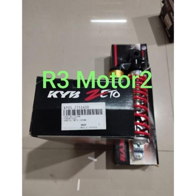 SHOCKBREAKER SHOCK BELAKANG TABUNG ALL MATIC HONDA DAN YAMAHA KAYABA / KYB ZETO KYOS-ZT5160R (MERAH)