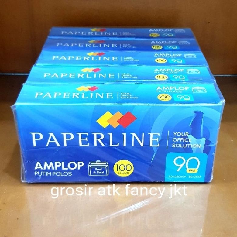 

( 5 Pak ) 90 polos Amplop Paperline 90 PPS APS airmail ( 110 x 230 mm ) 80 gram - 5 pak kecil AST