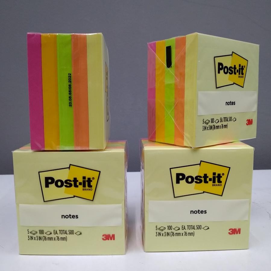 

3M Post It Super Sticky Notes 654-5ASST 3 inch x 3 inch AST