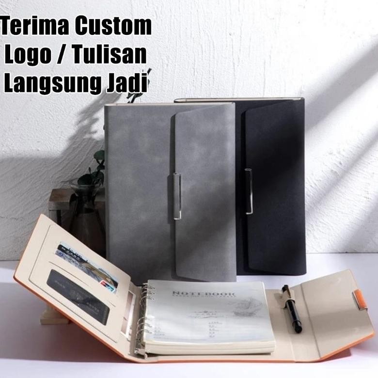 

AC-18 Notebook A5 Exclusive Buku Tulis Buku Souvenir Buku Binder 6 Lobang Premium Custom Buku Catatan Binder 20 Lobang Buku Custom Diary Custom Buku Agenda Box Hampers AST