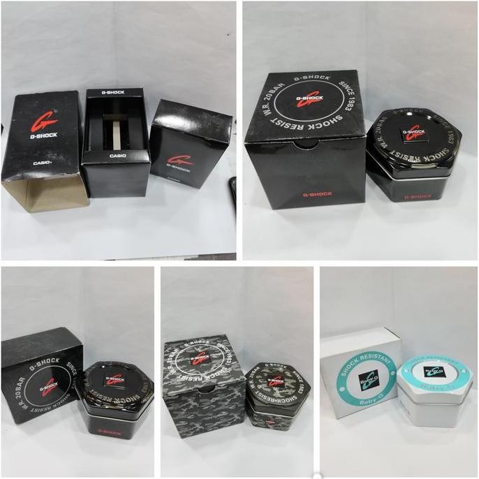 Tersedia Box kotak kaleng jam Casio gshock g-shock baby-g protrek ORIGINAL