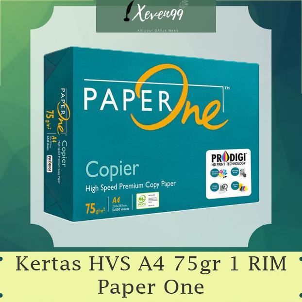 

Paper One Kertas HVS A4 75 gr (1 Rim / 500 Lembar) AST