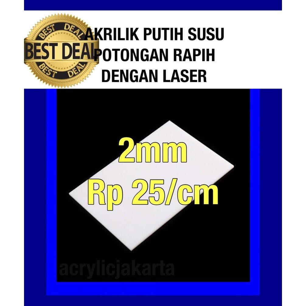 

Acrylic 2mm 10x120cm Putih susu - Akrilik lembaran Acrylic Lembaran Laser Cutting 120x10cm AST