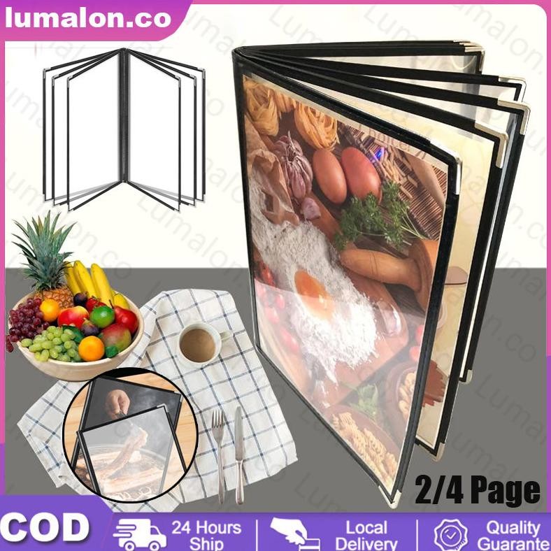 

2/4 Page Pvc Transparan A4 Buku Menu Restoran Kulit Cover Pelindung Menu Cover Menu Sampul Buku AST