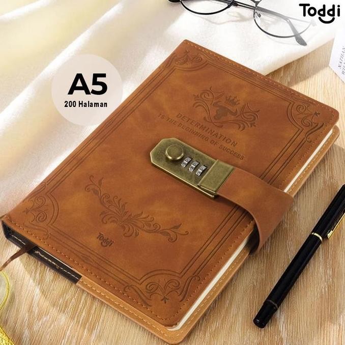 

Ssw Buku Jurnal Leather Diary A5 68Gsm 200 Halaman Grid With Lock - Td100 Co