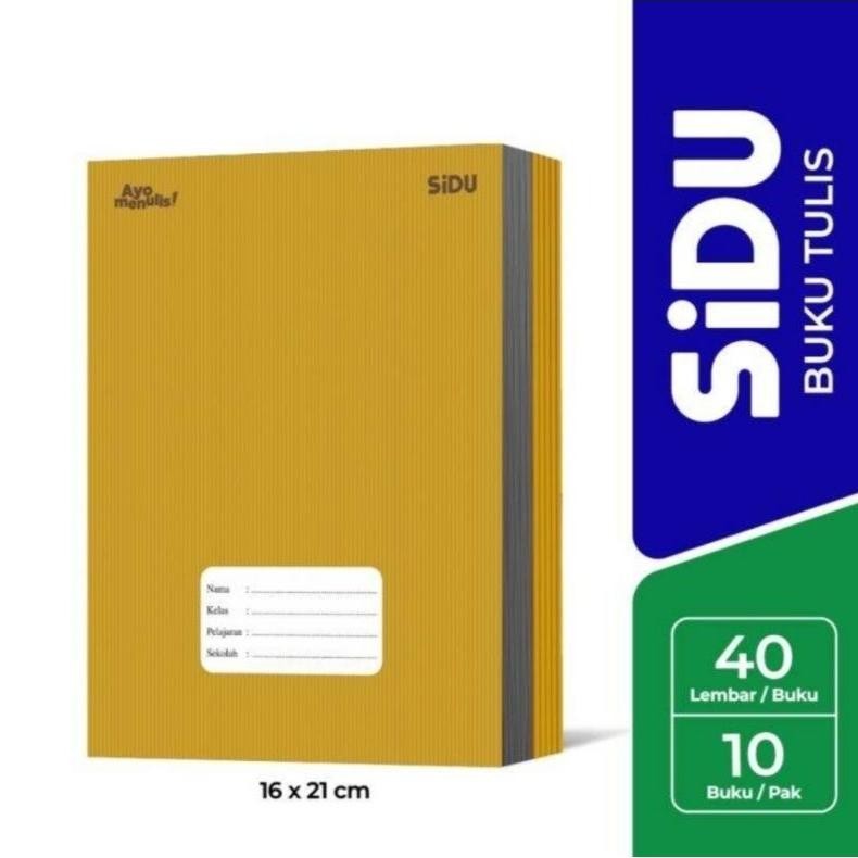 

(10 Pcs) Buku Tulis Sidu Kraft 40 Lembar AST