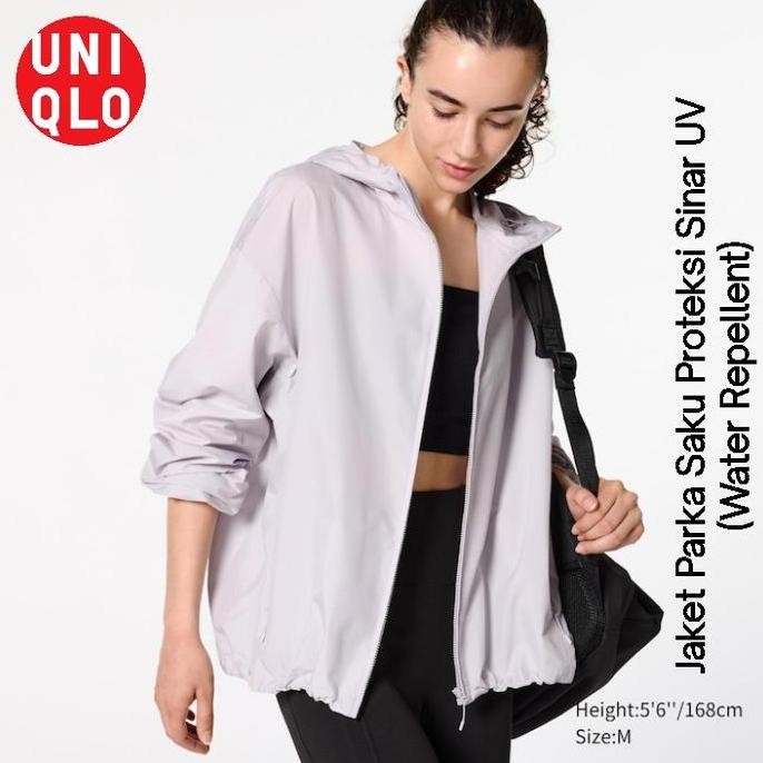 Jaket Parka Saku Uv Protection Motif Polos Olahraga Uniqlo Original (Best Quality)