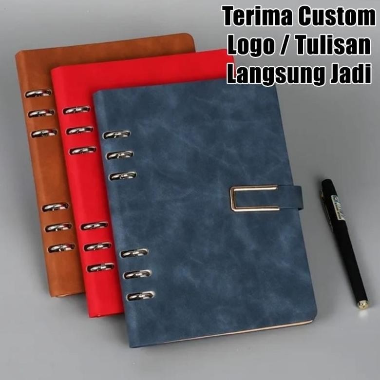 

AC-19 Notebook A5 Buku Tulis Premium Buku Catatan Custom Binder 6 Lobang Binder 20 Lobang Custom Buku Agenda Exclusive AST
