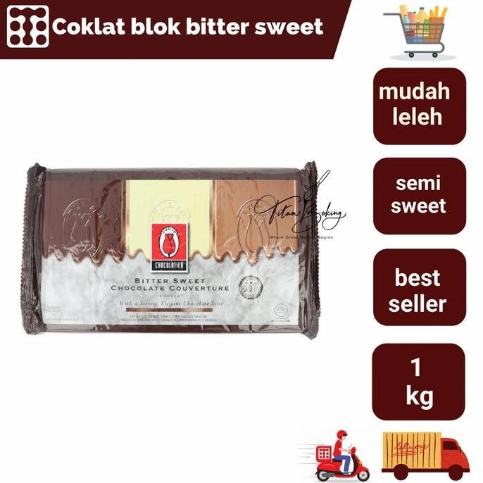 

Coklat Tulip Bittersweet Courveture 1 Kg