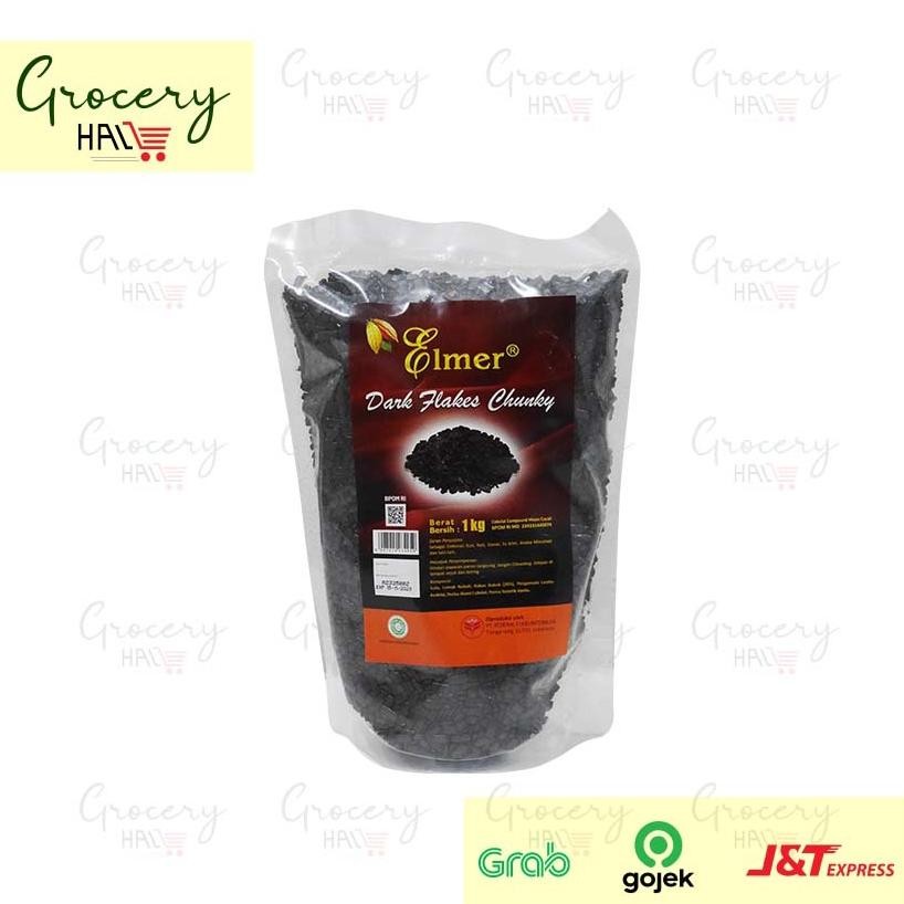 

ELMER DARK FLAKES 1 KG - CHOCOLATE FLAKES - CAKE DECORATION / TOPPING