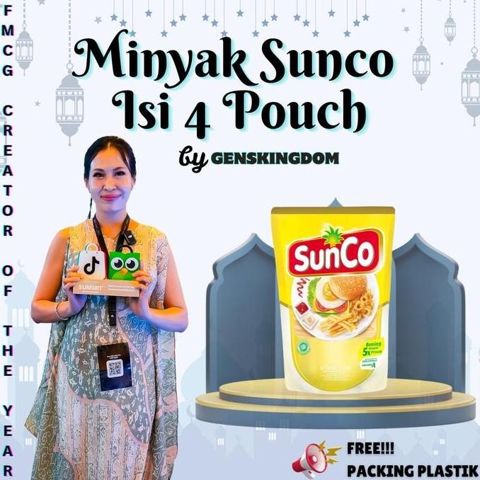 

[Exclusive Mami Louisse X Genskingdom Lebaran 4.4] - Minyak Sunco Isi 4 Pouch Minyak Kelapa Sawit Premium