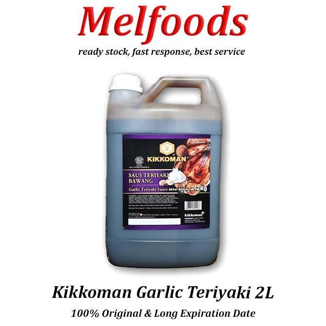 

Kikkoman Garlic Teriyaki Sauce Halal 2L Saus Teriyaki Bawang