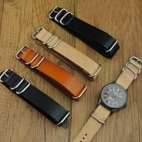 Tersedia Tali Jam Tangan Kulit Asli Zulu Leather Strap 20mm Paling Murah laris