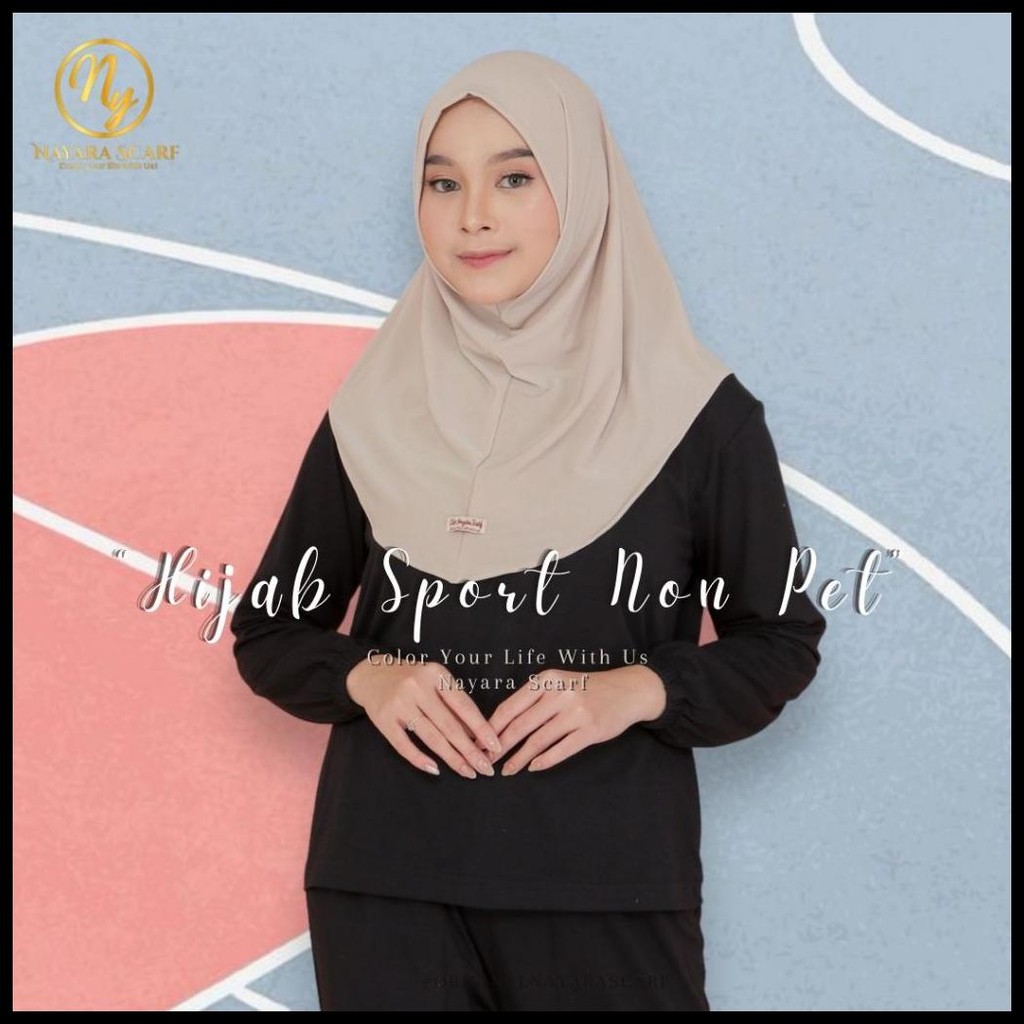 HIJAB BERGO SPORT NON PET BY NAYARA SCARF I JILBAB SPORT INSTAN NAYARA SCARF
