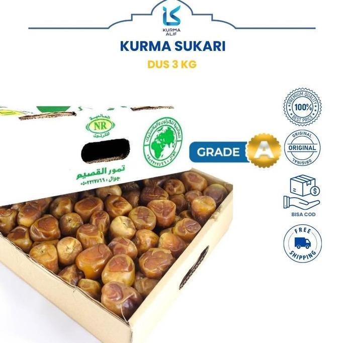 

Kurma Sukari / Kurma Raja 3 Kg Oleh Oleh Haji Umroh