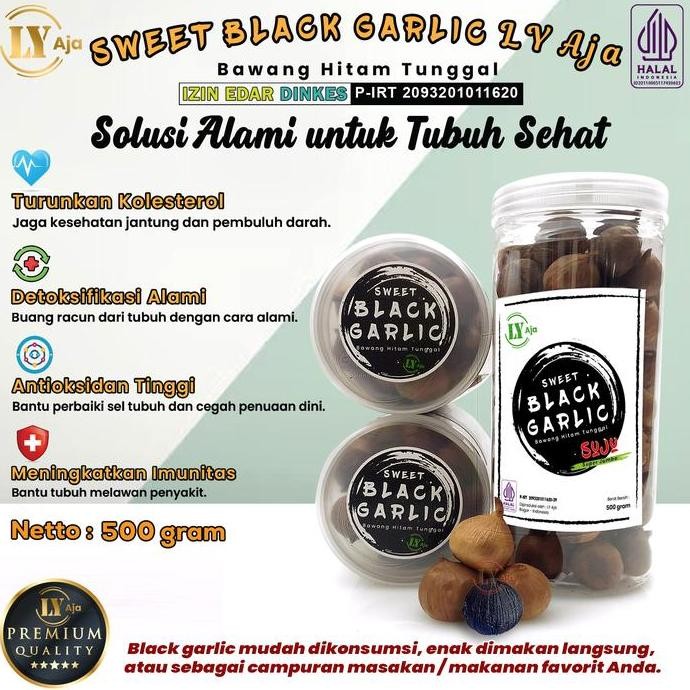 

Bawang Hitam Tunggal Lanang 500 Gram Sweet Black Garlic Ly Aja