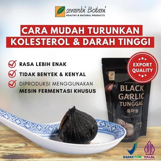 

Black Garlic Bawang Hitam Tunggal Lanang 100 Gr Herbal Serambi Botani