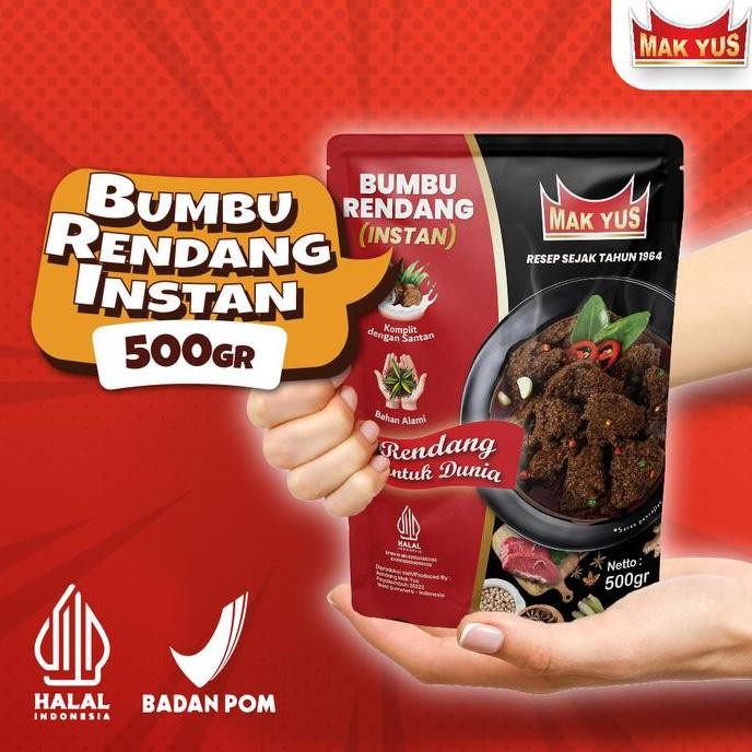 

BUMBU Rendang Instan (500gr) Mak Yus