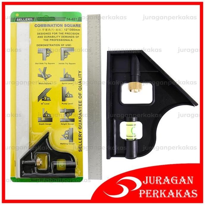 SELLERY SIKU TUKANG 12 INCH WATERPASS PASEKON ALAT UKUR SUDUT 24-401 Murah