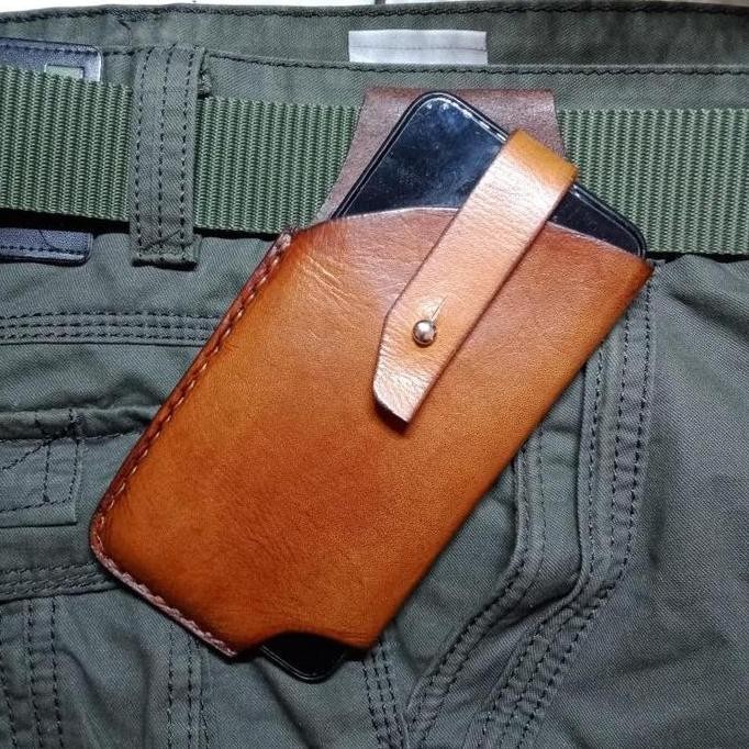 Casing HP pinggang kulit asli, Aksesoris Handphone universal