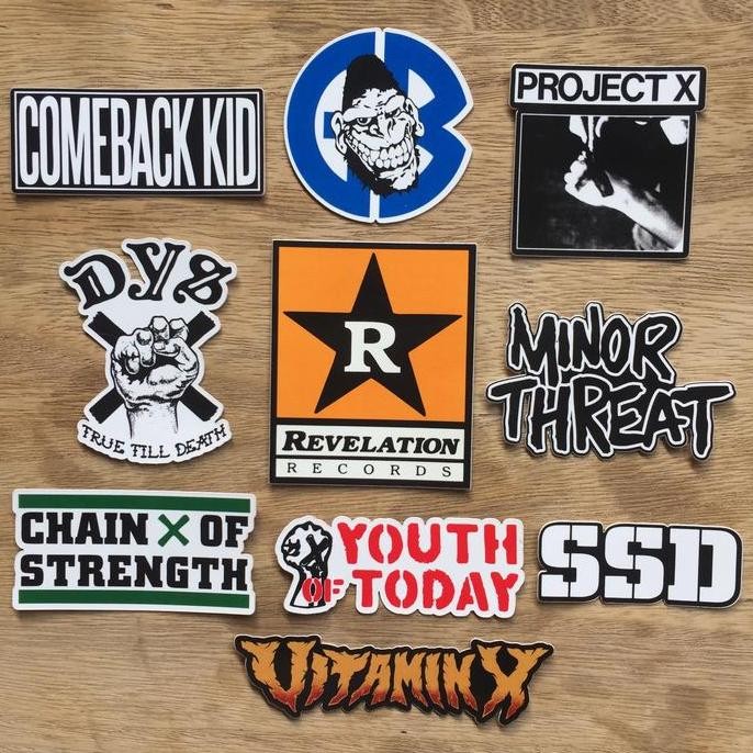 

Sticker Pack Band Hardcore Punk Straight Edge Vol.2 (Isi 10Pcs) Co