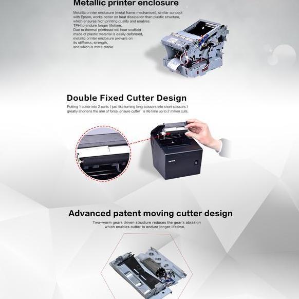 Hprt Tp806L Pos Printer Thermal Support Ethernet Printer Kasir Roll Paper Label New Stok