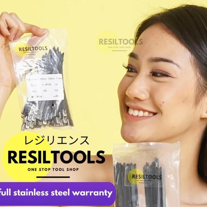 

Per Pack Kabel Tis Stainless Steel Hitam 10 Cm Full Anti Karat Isi 100 Co