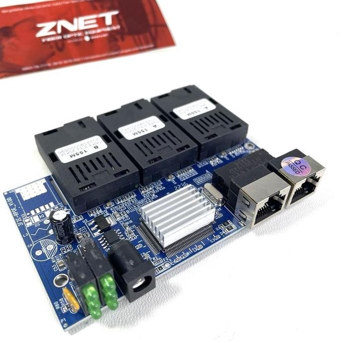 Poe Pcb 3 Fo 2 Lan Media Converter Reverse Poe Board Only 3 Fo 2 Lan New Stok