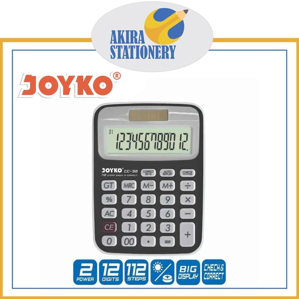 

Kalkulator Meja JOYKO CC 32 / Calculator JOYKO CC-32 / Alat Hitung Dagang ( PCS )