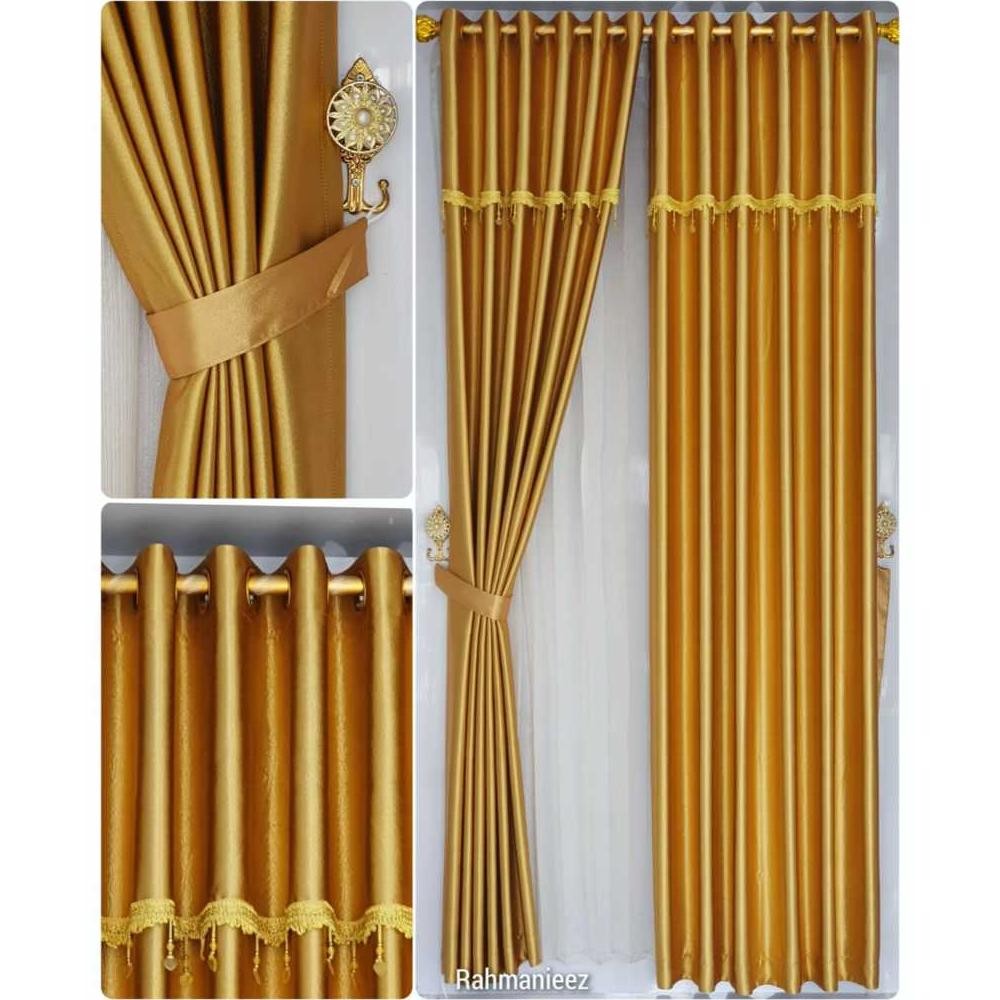 Gorden Tirai Blackout Jendela Poni Polos Glossy Minimalis Aesthetic Mewah Pintu Kamar Tidur Premium