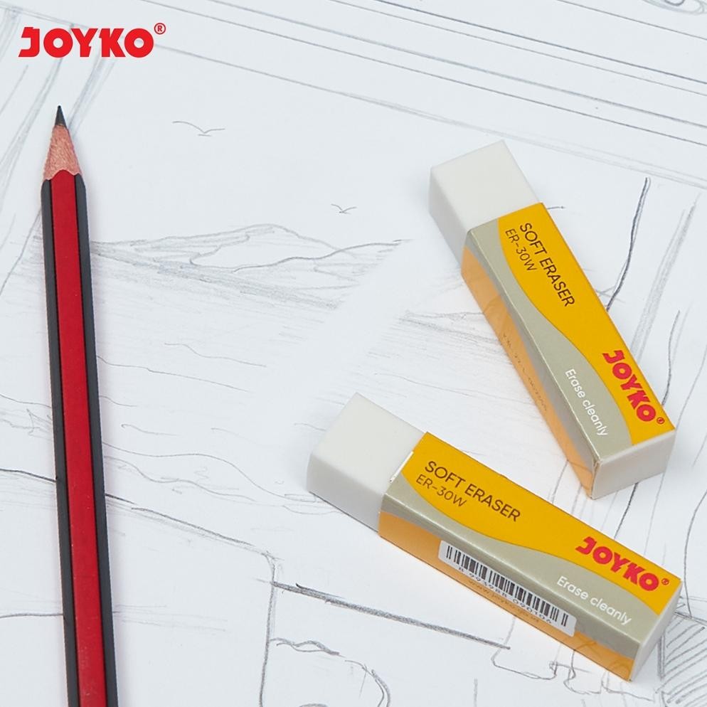 

Penghapus JOYKO EB 30 Hitam / Stip Putih ER 30 W Sedang / Eraser Pencil EB30 - ER30W PAK ( 30 PCS )