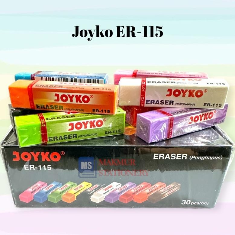 

Penghapus Joyko Tanggung Warna ER 115 (Pak/30 Pcs)
