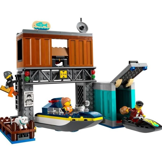 LEGO City 60417 Police Speedboat and Crooks Hideout