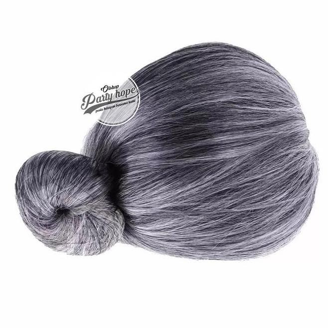 Rambut Palsu Wig Sanggul Nenek Tua / rambut nenek / wig sanggul kostum AR134 READY STOCK