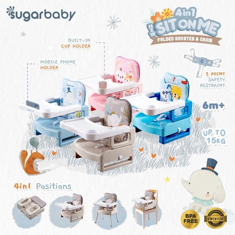 Sugarbaby - 4in1 SitOnMe Folded Booster & Chair | Kurai Makan/ Kursi & Meja Makan Bayi AST