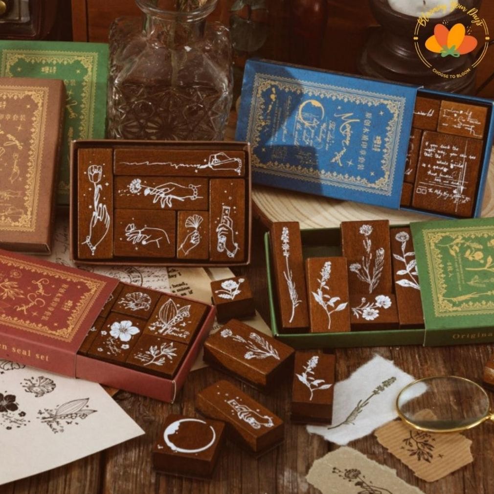 

Stempel Vintage Dekorasi DIY Stamp garden aesthetic dekorasi journal scrapbook deco
