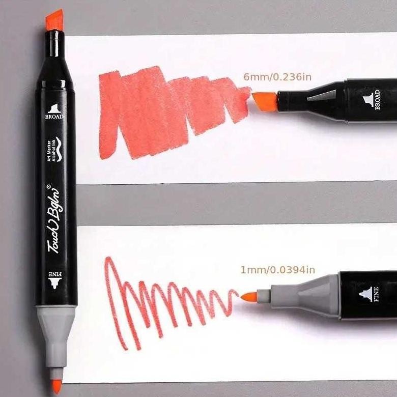 

Spidol Dual Side Fine Art Brush Art Marker Set 36 Warna - 1 mm (Fine Nib) And 6 mm (Broad Nib)