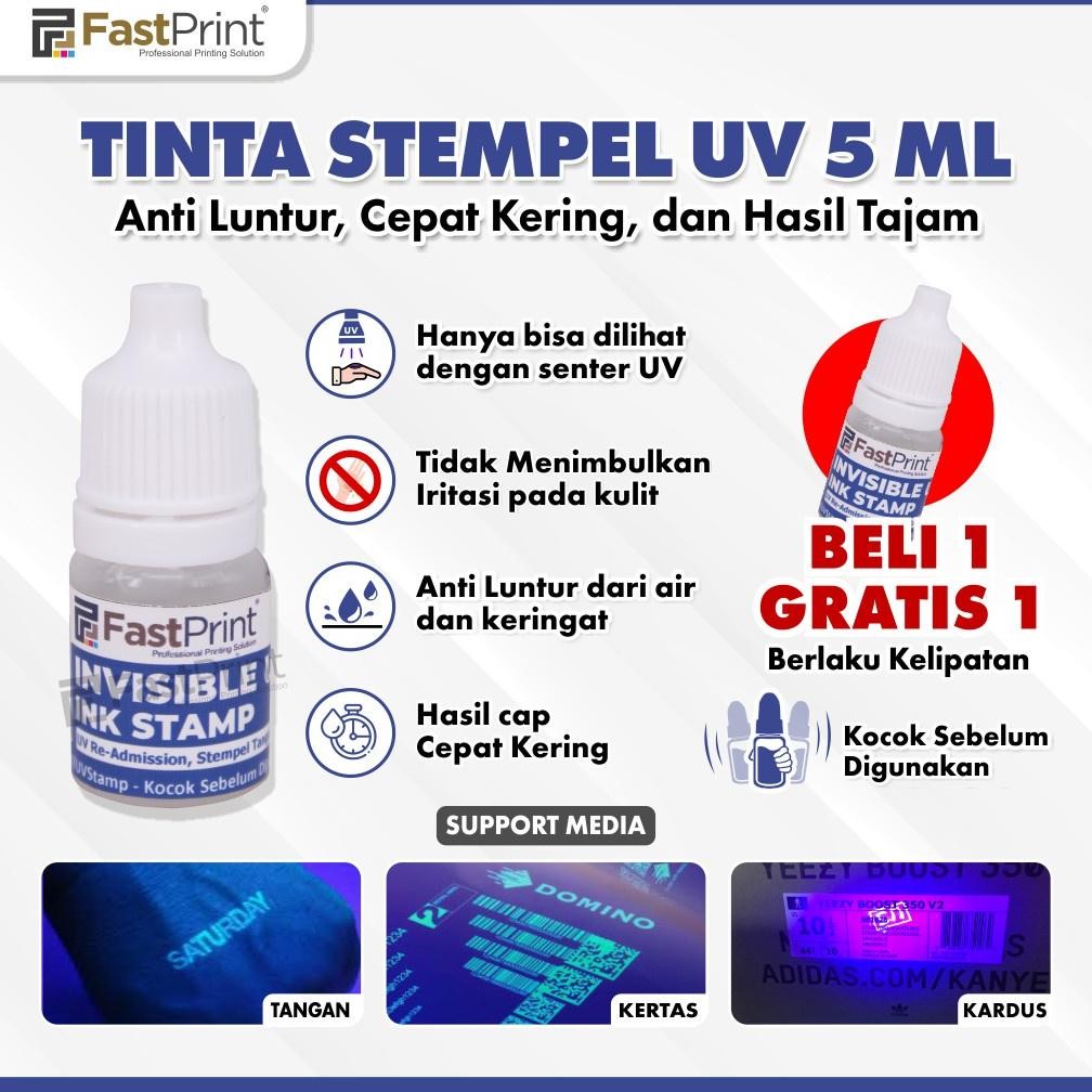 

Fast Print Tinta Stempel UV Invisible Ink 5 ML