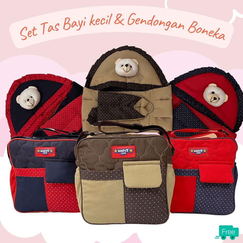 set perlengkapan bayi gendongan dan tas bayi polos termurah AST