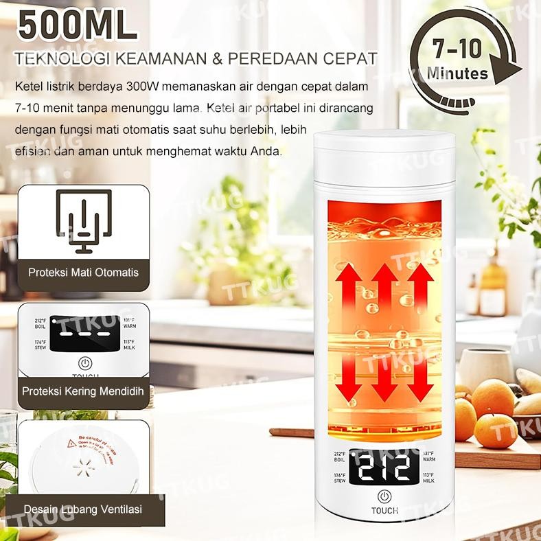 Pemanas Air Listrik Mobil /Pemanas Air Listrik /Cangkir Termos Portabel /Electric Thermos Kettle Por
