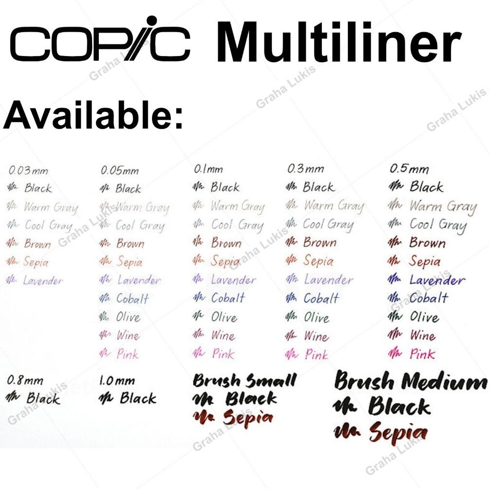 

Copic Multiliner Sepia ukuran 003 - 05 / Drawing pen Copic Sepia