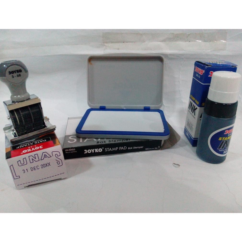 

paket murah 3 benda: stempel LUNAS + tinta + bak (untuk bon) kwitansi